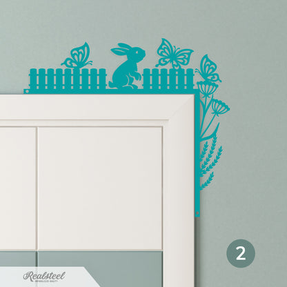 Easter Door Corner Decor Version 2 - 10"x12" / Turquoise - RealSteel Center