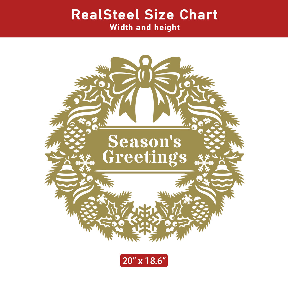 Elegant Classic Christmas Wreath Monogram (Pinecones)
