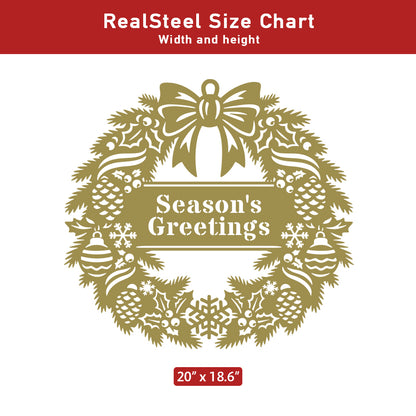 Elegant Classic Christmas Wreath Monogram (Pinecones)