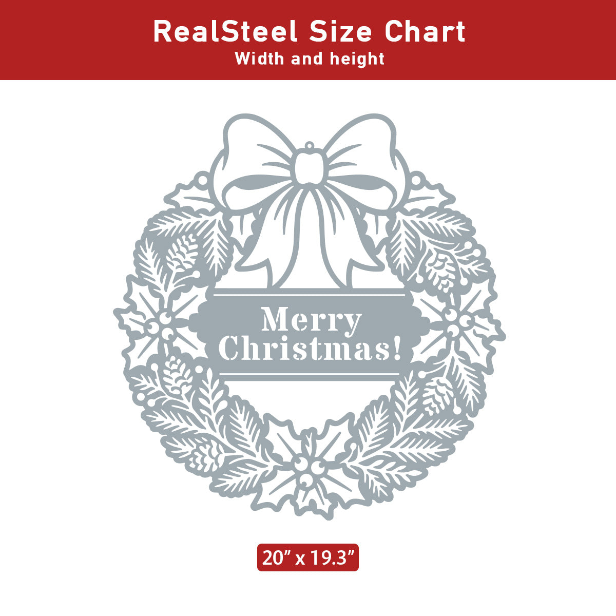 Elegant Holly Christmas Wreath Monogram