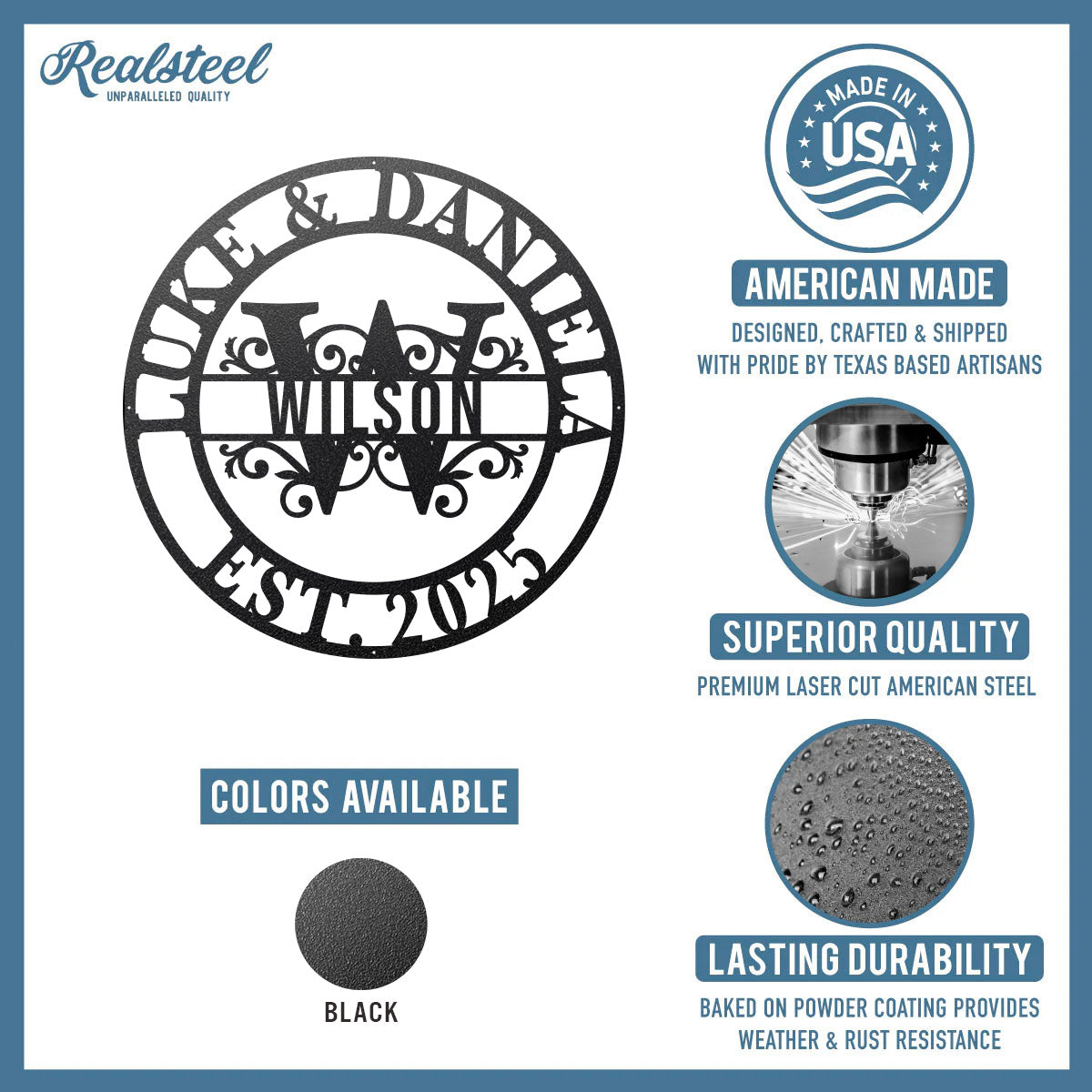 Elegant Personalized Name Monogram - RealSteel Center