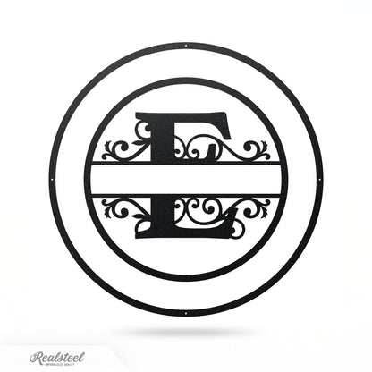 Elegant Personalized Name Monogram 18" / Black / E - RealSteel Center