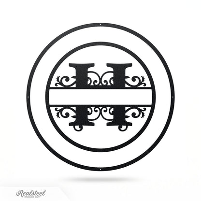Elegant Personalized Name Monogram 18" / Black / H - RealSteel Center