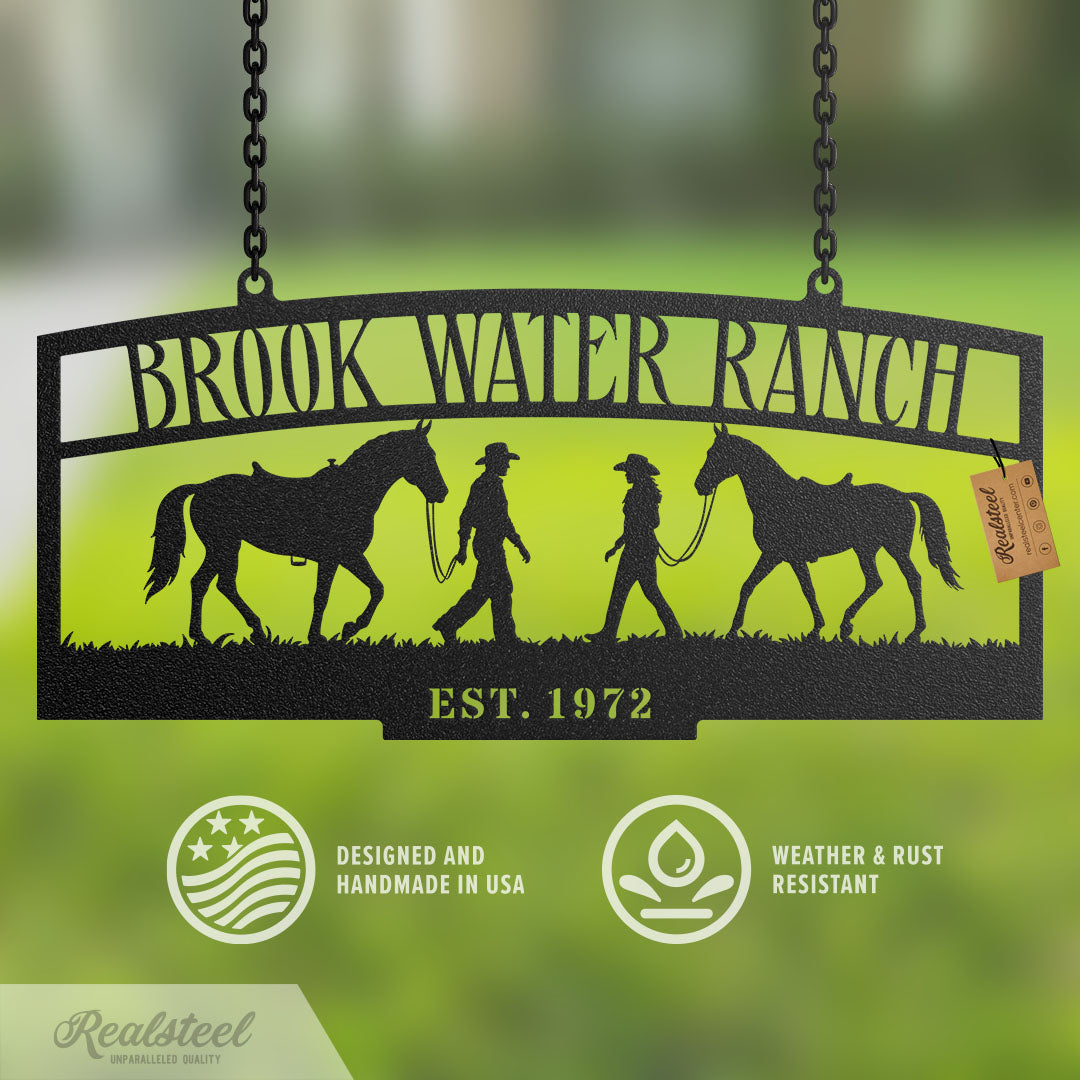 Entry Signs For Ranches Personalized Ranch Entrance Gate Sign – Custom Farm or Horse Sign ...