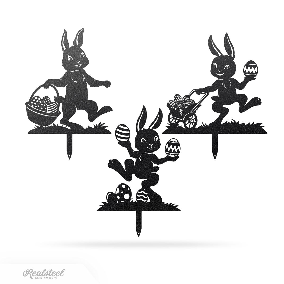 Easter Bunny Garden Stakes ASSORTED / Black - RealSteel Center