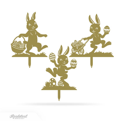 Easter Bunny Garden Stakes ASSORTED / Gold - RealSteel Center