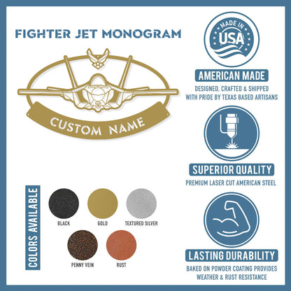 Fighter Jet Monogram - RealSteel Center