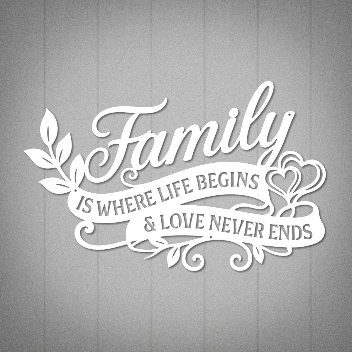 Family Life Love Wall Decor 15" × 24" / White - RealSteel Center