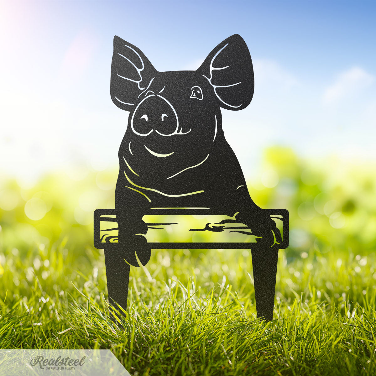 Garden Art - Farm Piglet Stake - RealSteel Center