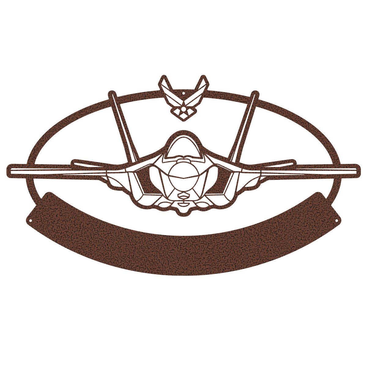 Fighter Jet Monogram 10.2” × 18” / Penny Vein - RealSteel Center
