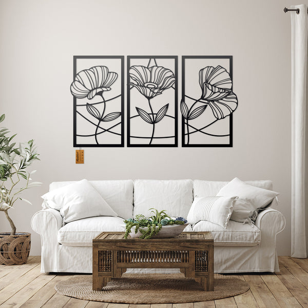 Flower Panel Decor Wall Art  - RealSteel Center