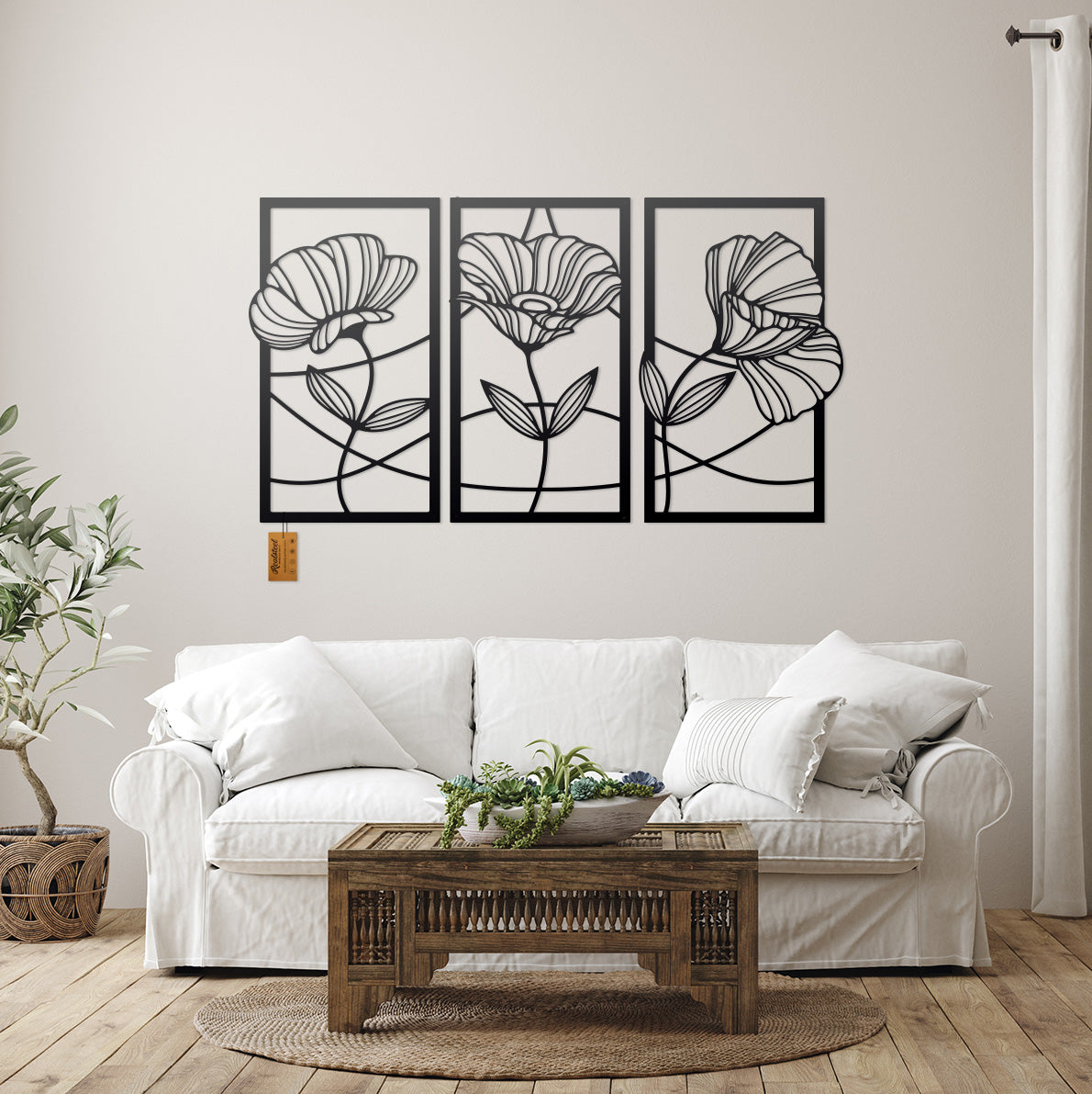 Flower Panel Decor Wall Art  - RealSteel Center