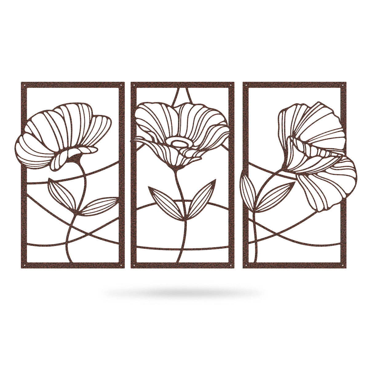 Flower Panel Decor Wall Art 3 Panel / 18" / Penny Vein - RealSteel Center