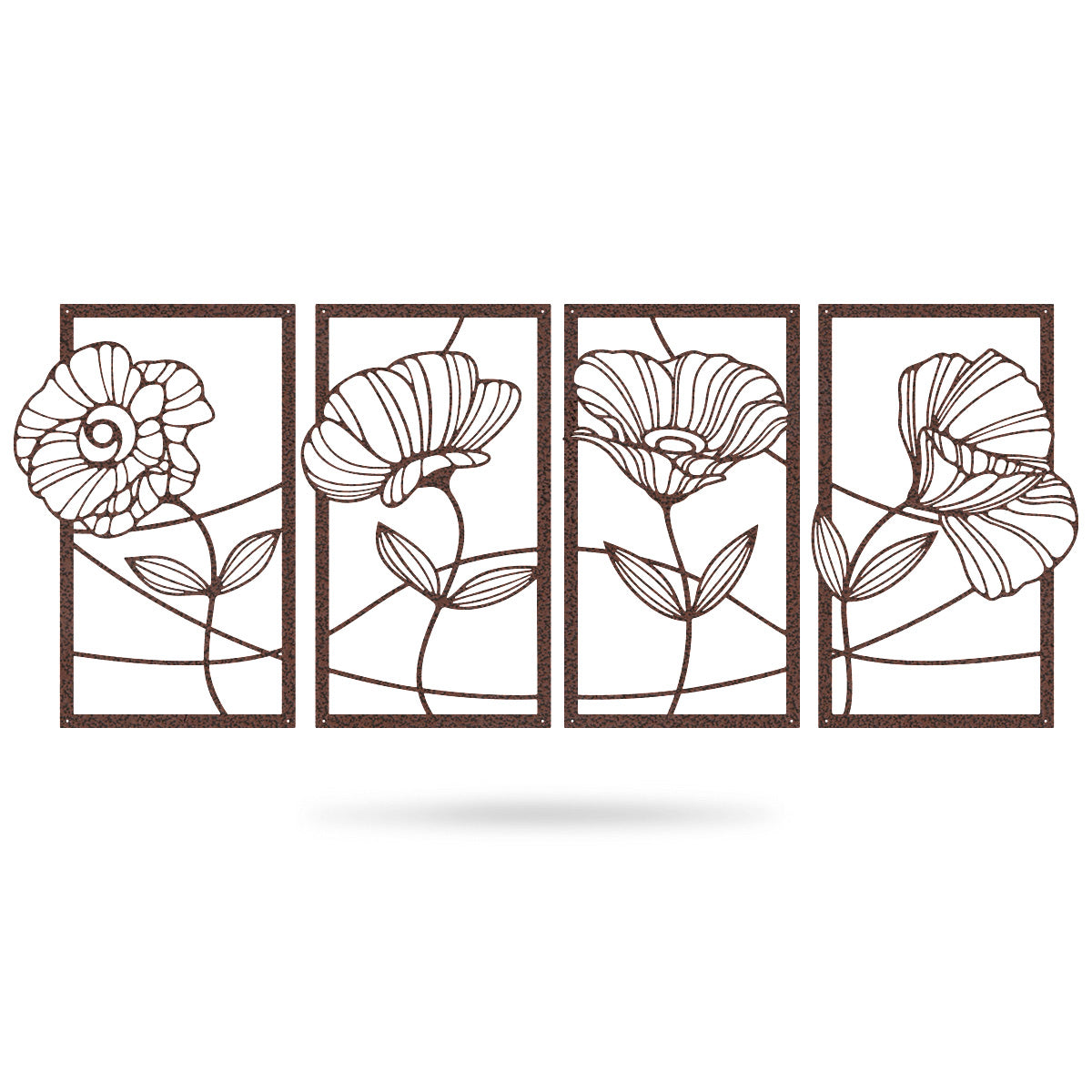 Flower Panel Decor Wall Art 4 Panel / 18" / Penny Vein - RealSteel Center