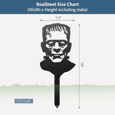 Halloween Monster 4-Pack Garden Stakes | Dracula, Frankenstein, Wolfman, & Mummy - RealSteel Center