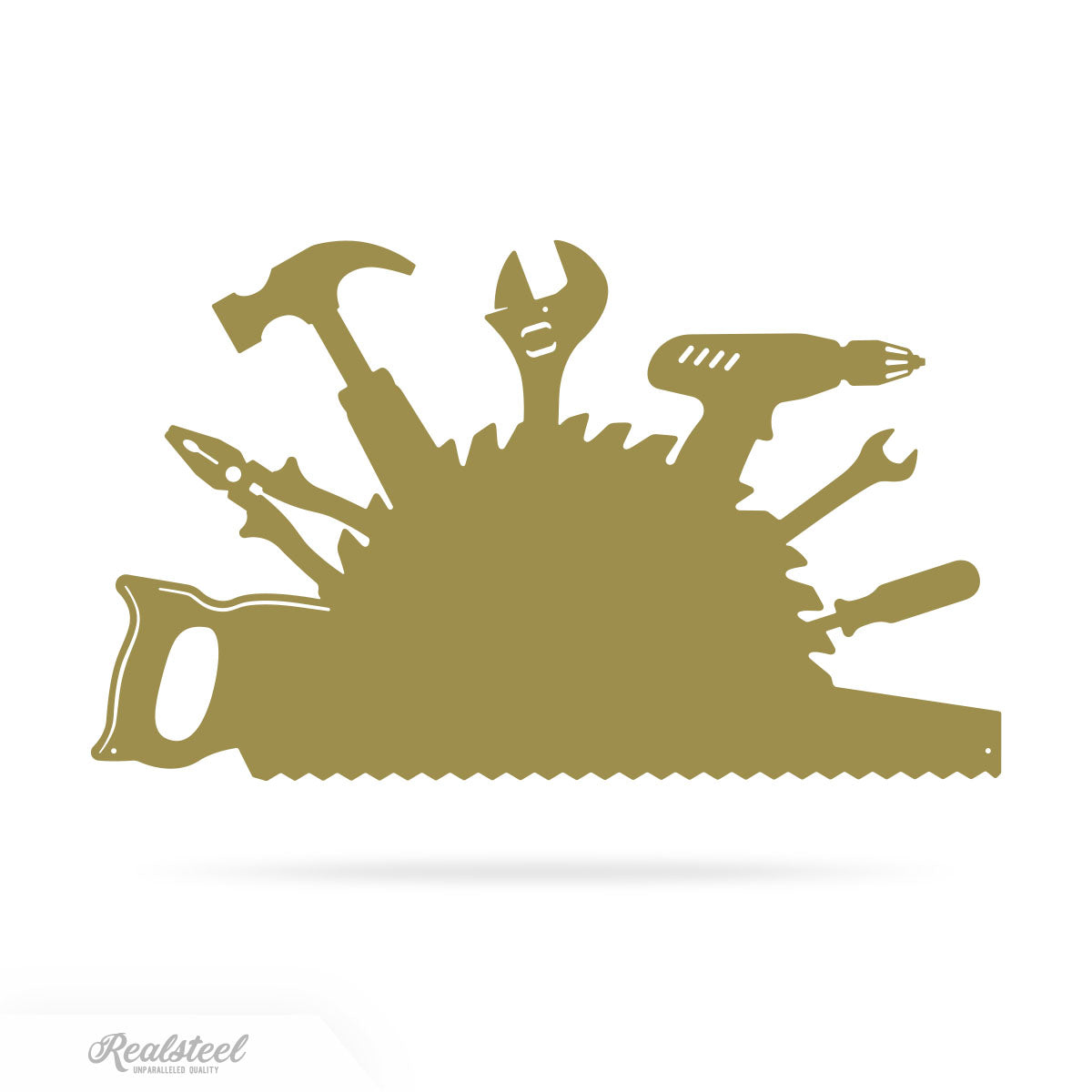 Garage Tools Monogram 10" x 18" / Gold - RealSteel Center