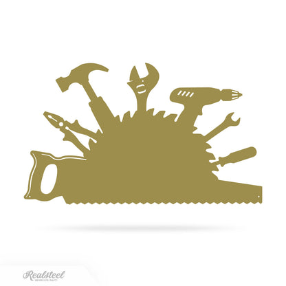Garage Tools Monogram 10" x 18" / Gold - RealSteel Center