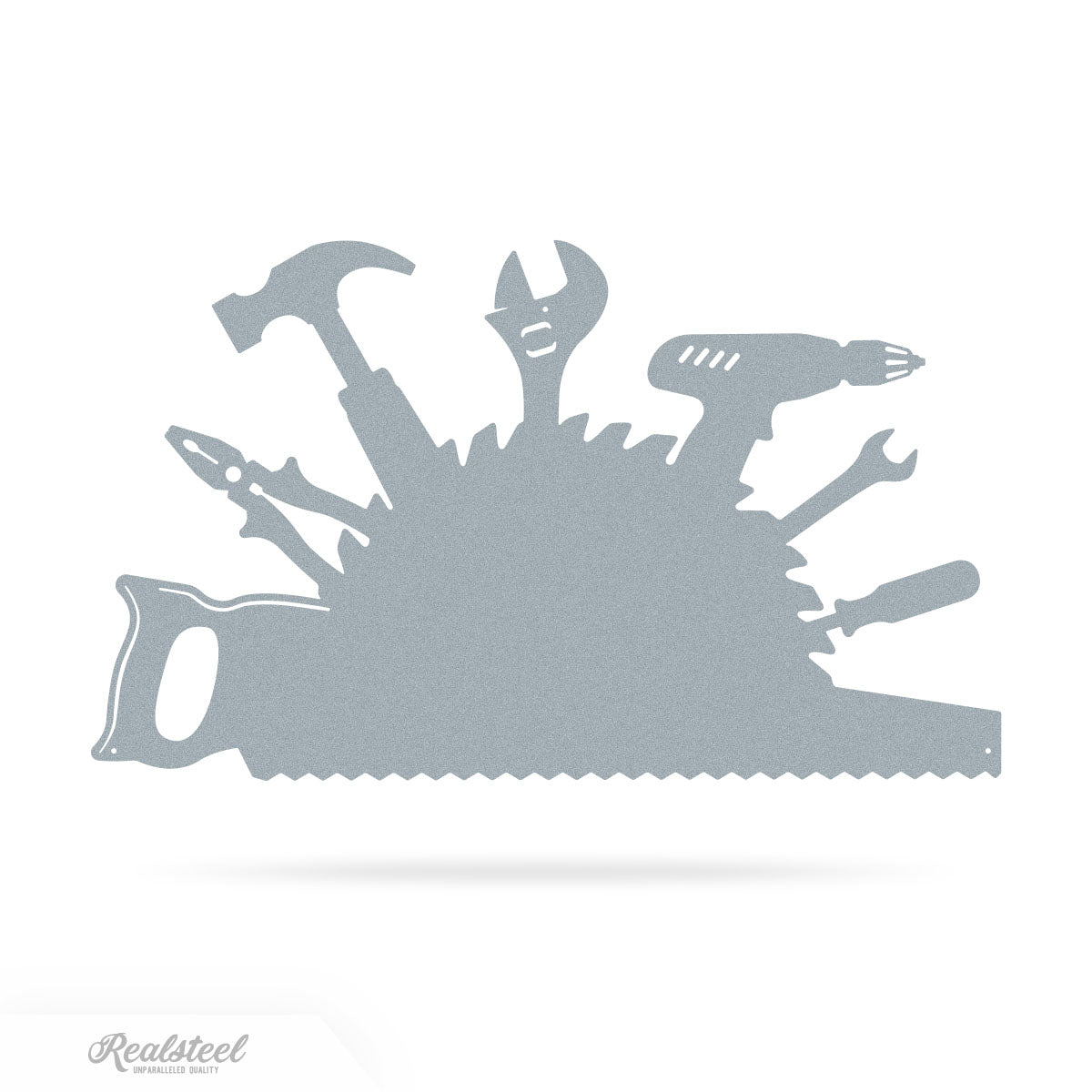 Garage Tools Monogram 10" x 18" / Textured Silver - RealSteel Center