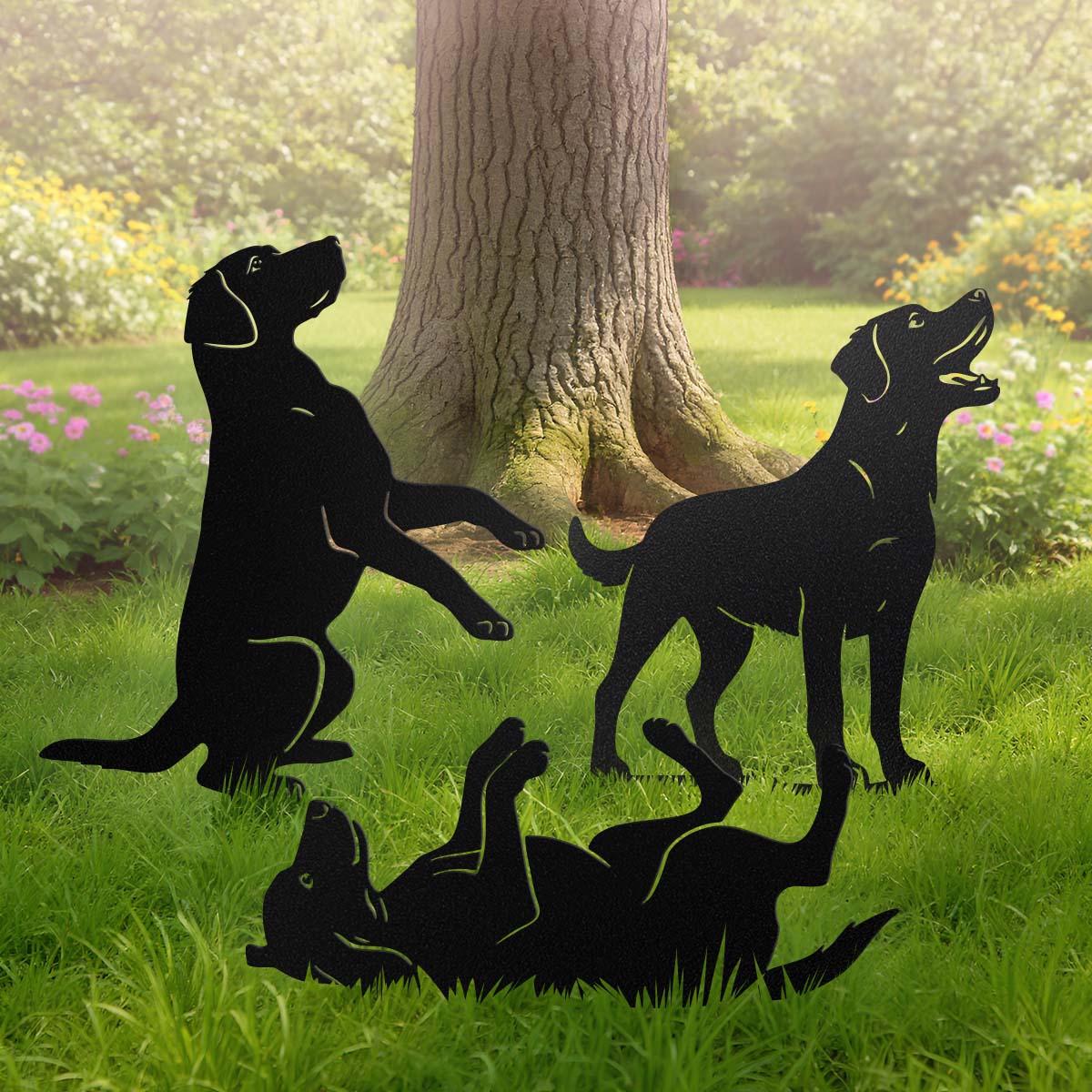 Garden Art - Dog Stakes 3 Pack - RealSteel Center