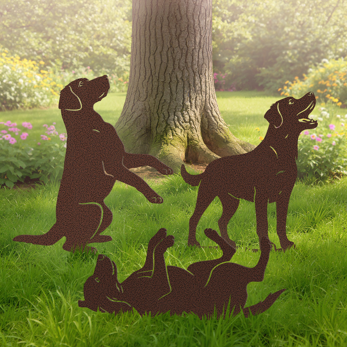 Garden Art - Dog Stakes 3 Pack Assorted / Penny Vein - RealSteel Center