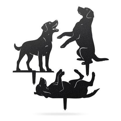 Garden Art - Dog Stakes 3 Pack Assorted / Black - RealSteel Center