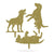 Garden Art - Dog Stakes 3 Pack Assorted / Gold - RealSteel Center