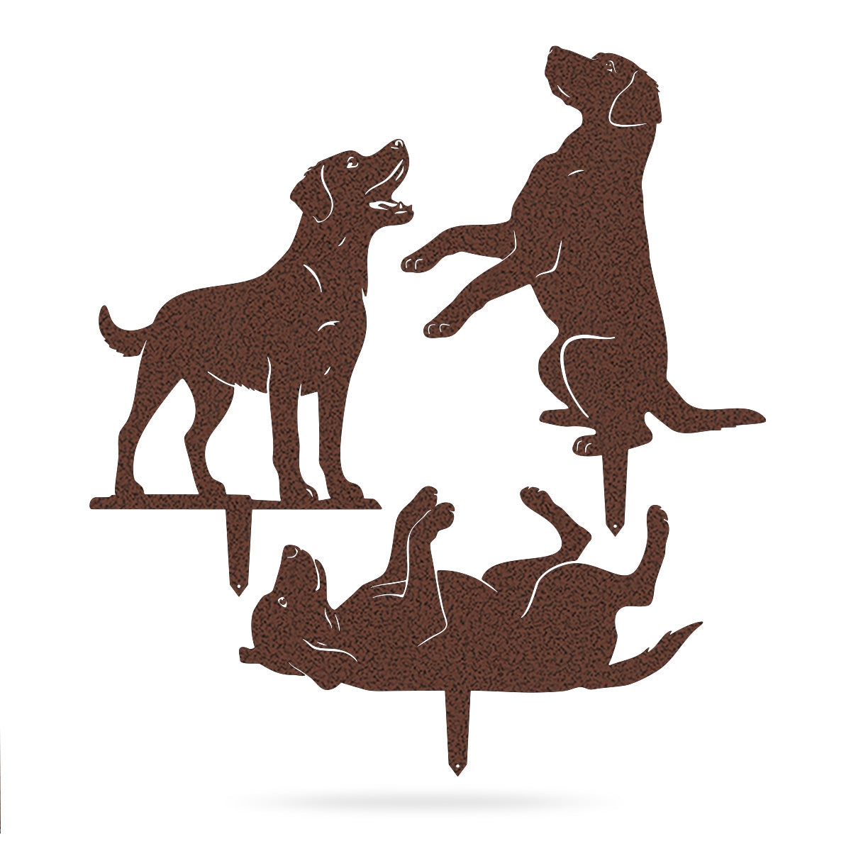 Garden Art - Dog Stakes 3 Pack Assorted / Penny Vein - RealSteel Center