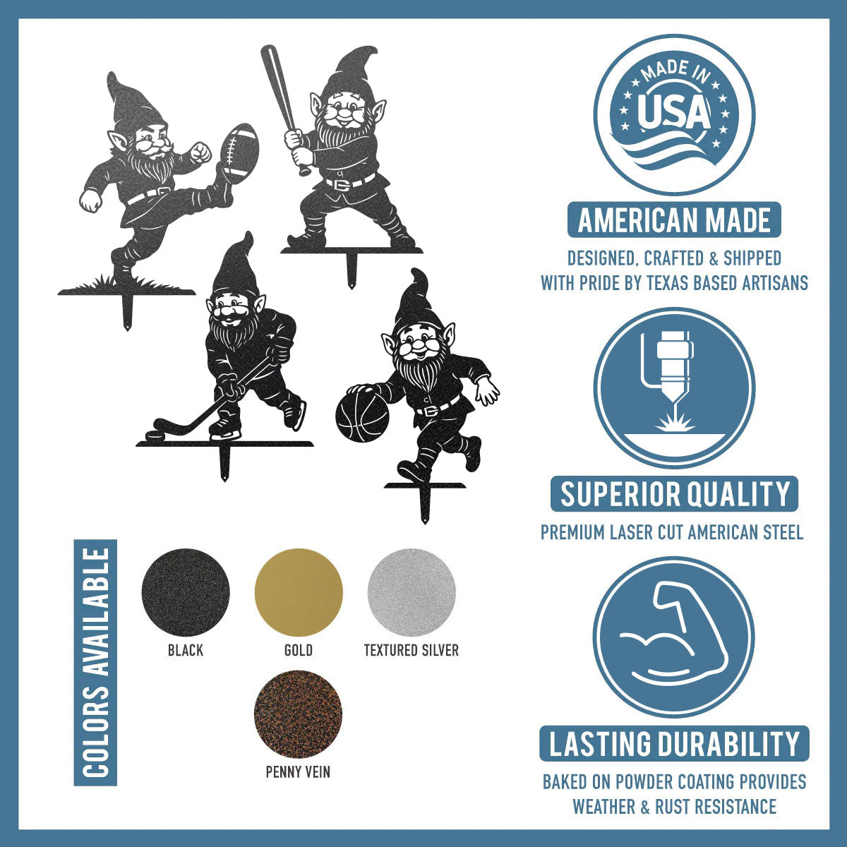 Garden Sports Gnome Yard Set - 4 Pack - RealSteel Center