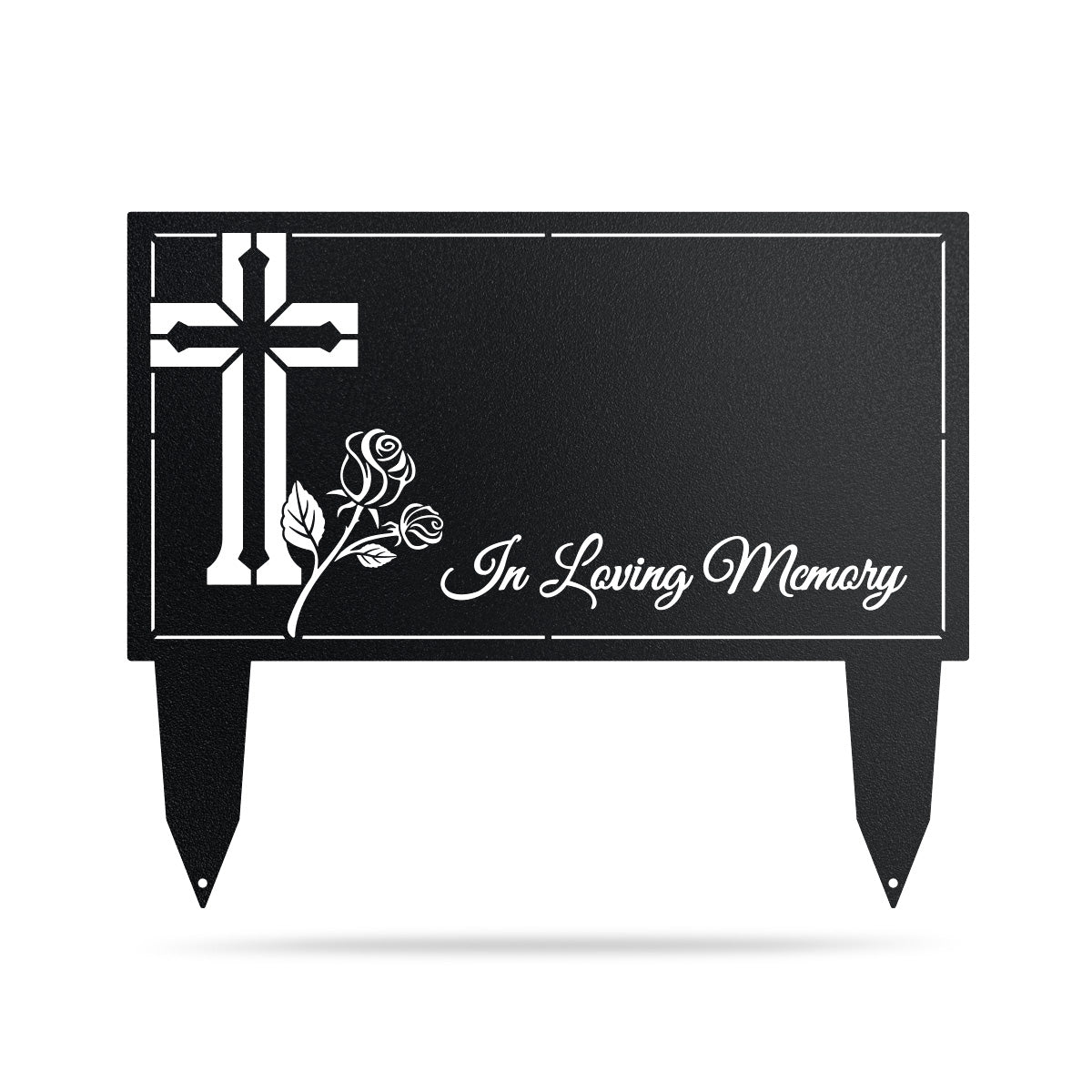 Memorial Grave Stakes Christian Faith / Black / 20”x 24" - RealSteel Center