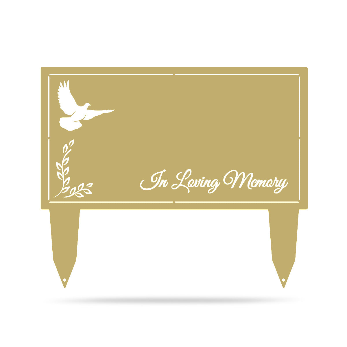 Memorial Grave Stakes Faith / Gold / 20”x 24" - RealSteel Center