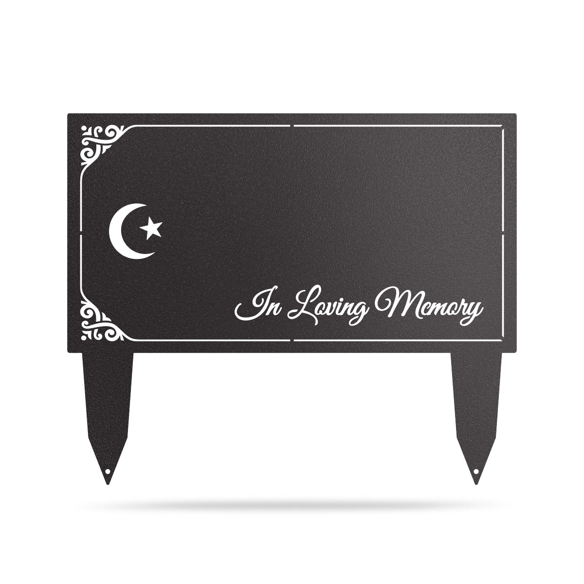Memorial Grave Stakes Islamic Faith / Black / 20”x 24" - RealSteel Center