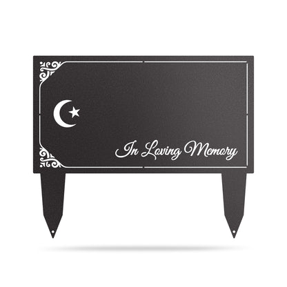 Memorial Grave Stakes Islamic Faith / Black / 20”x 24" - RealSteel Center