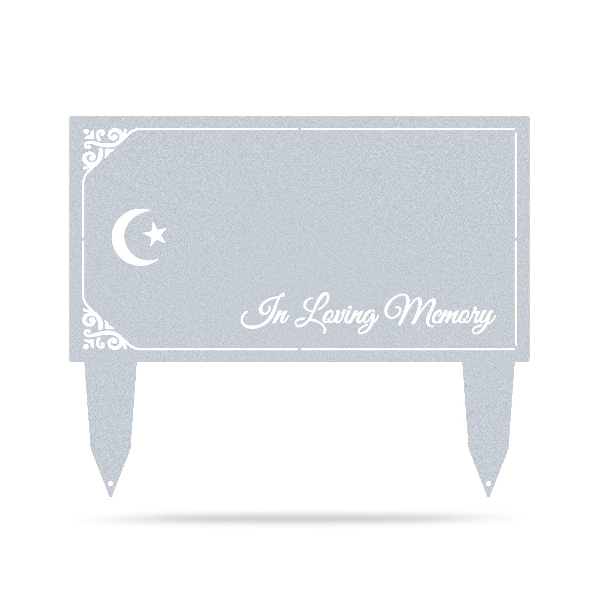 Memorial Grave Stakes Islamic Faith / Textured Silver / 20”x 24" - RealSteel Center