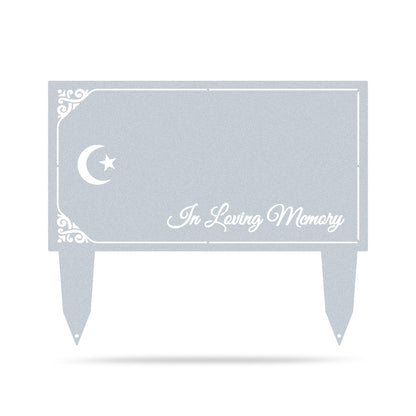 Memorial Grave Stakes Islamic Faith / Textured Silver / 20”x 24" - RealSteel Center