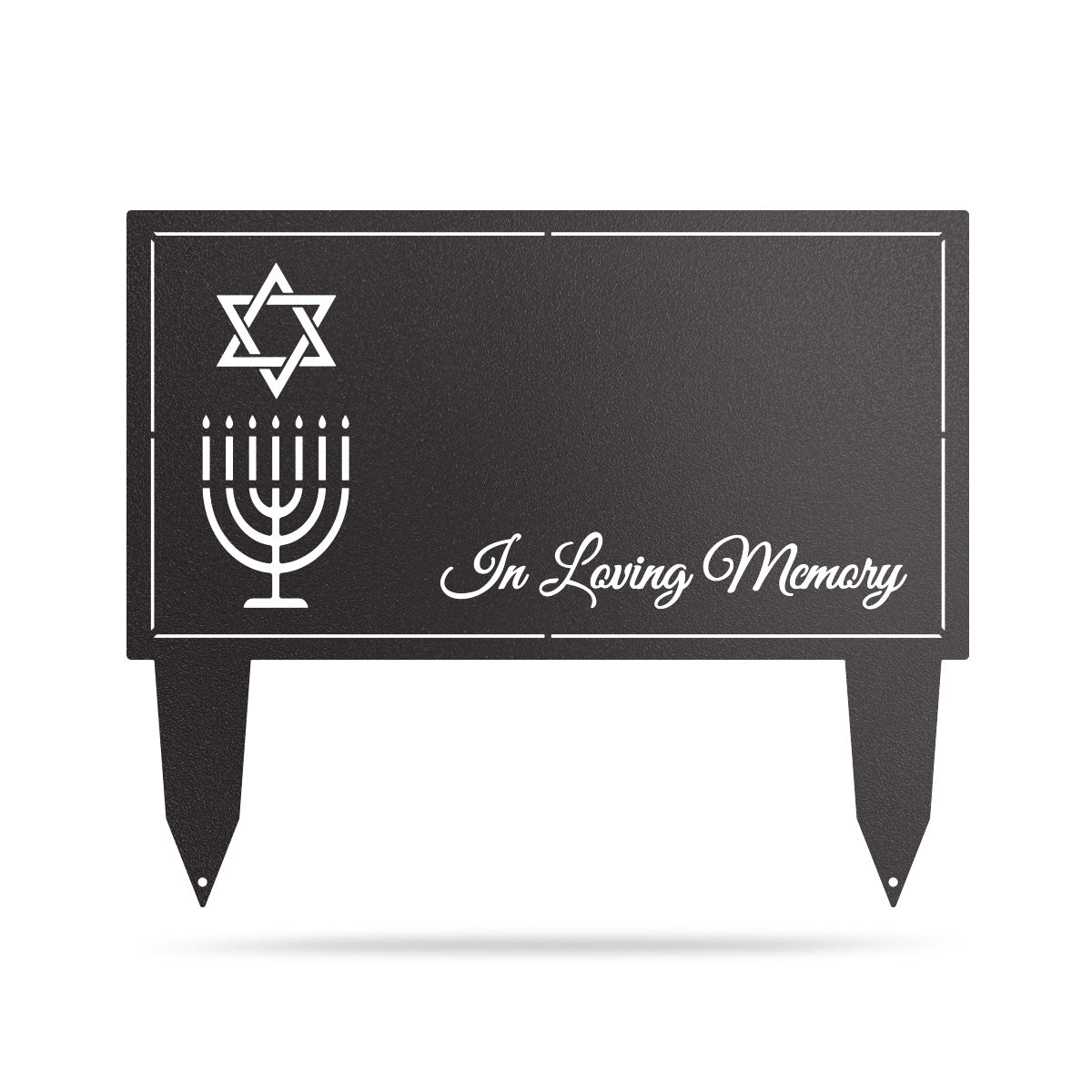 Memorial Grave Stakes Jewish Faith / Black / 20”x 24" - RealSteel Center