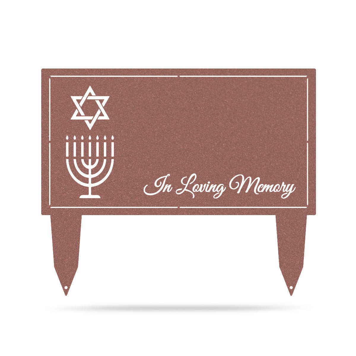 Memorial Grave Stakes Jewish Faith / Rust / 20”x 24" - RealSteel Center