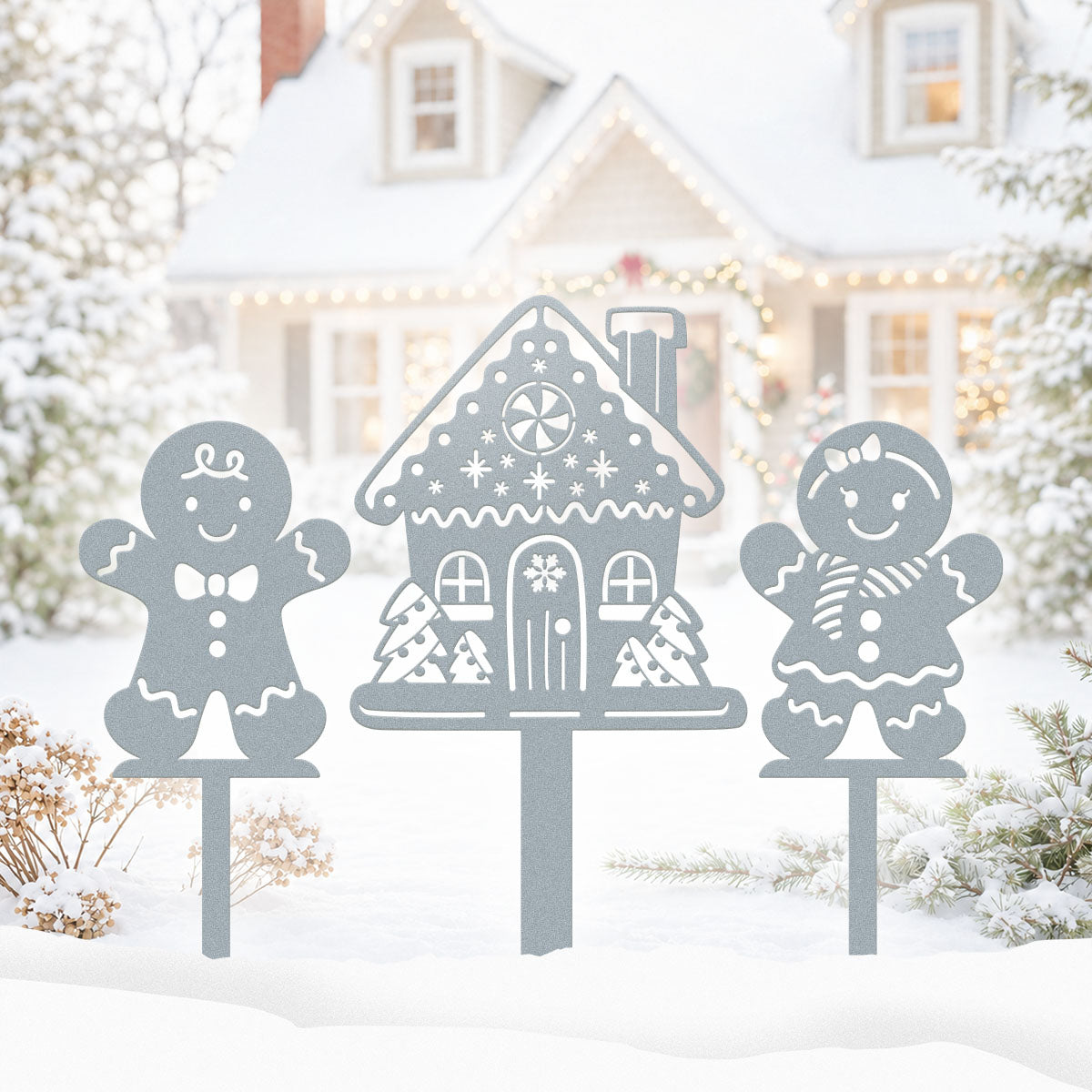 Gingerbread Garden Stakes – Set of 3