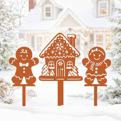 Gingerbread Garden Stakes – Set of 3
