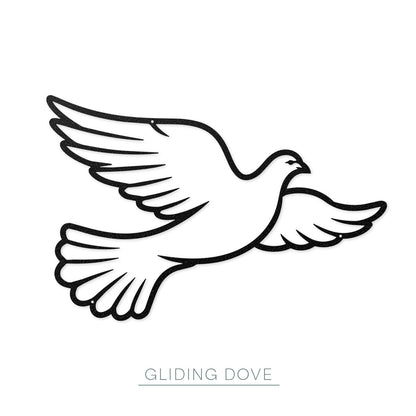 Flying Doves Metal Wall Art