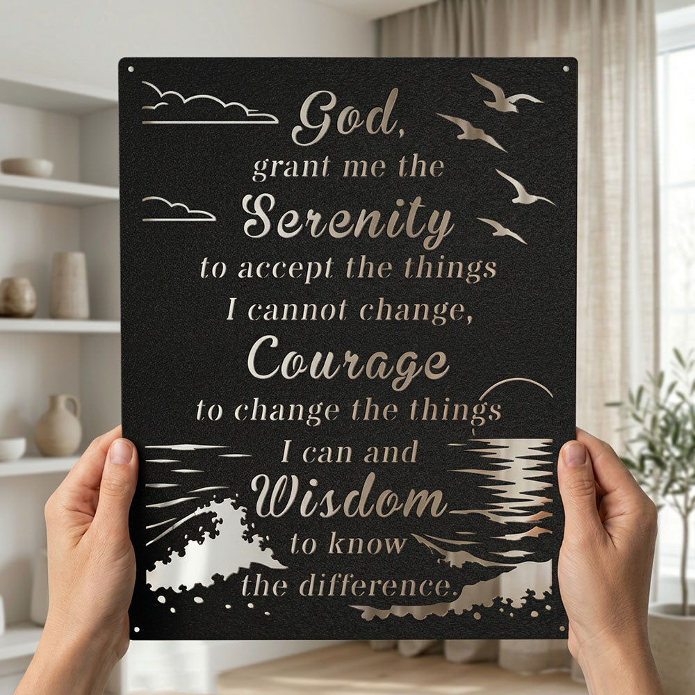 Serenity Prayer Metal Wall Art - RealSteel Center