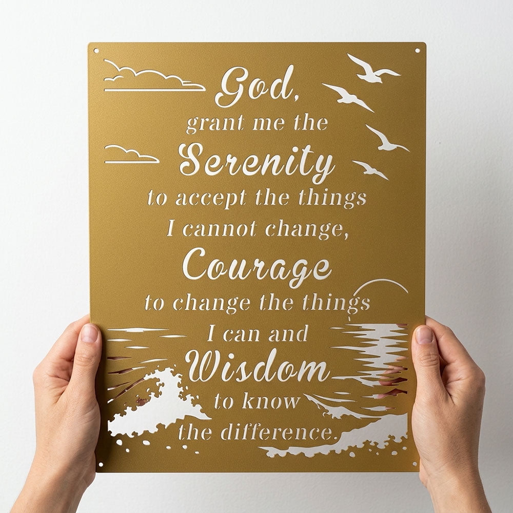 Serenity Prayer Metal Wall Art - RealSteel Center