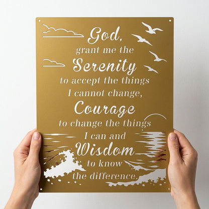 Serenity Prayer Metal Wall Art - RealSteel Center