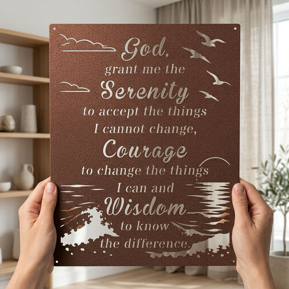 Serenity Prayer Metal Wall Art - RealSteel Center