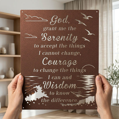 Serenity Prayer Metal Wall Art - RealSteel Center