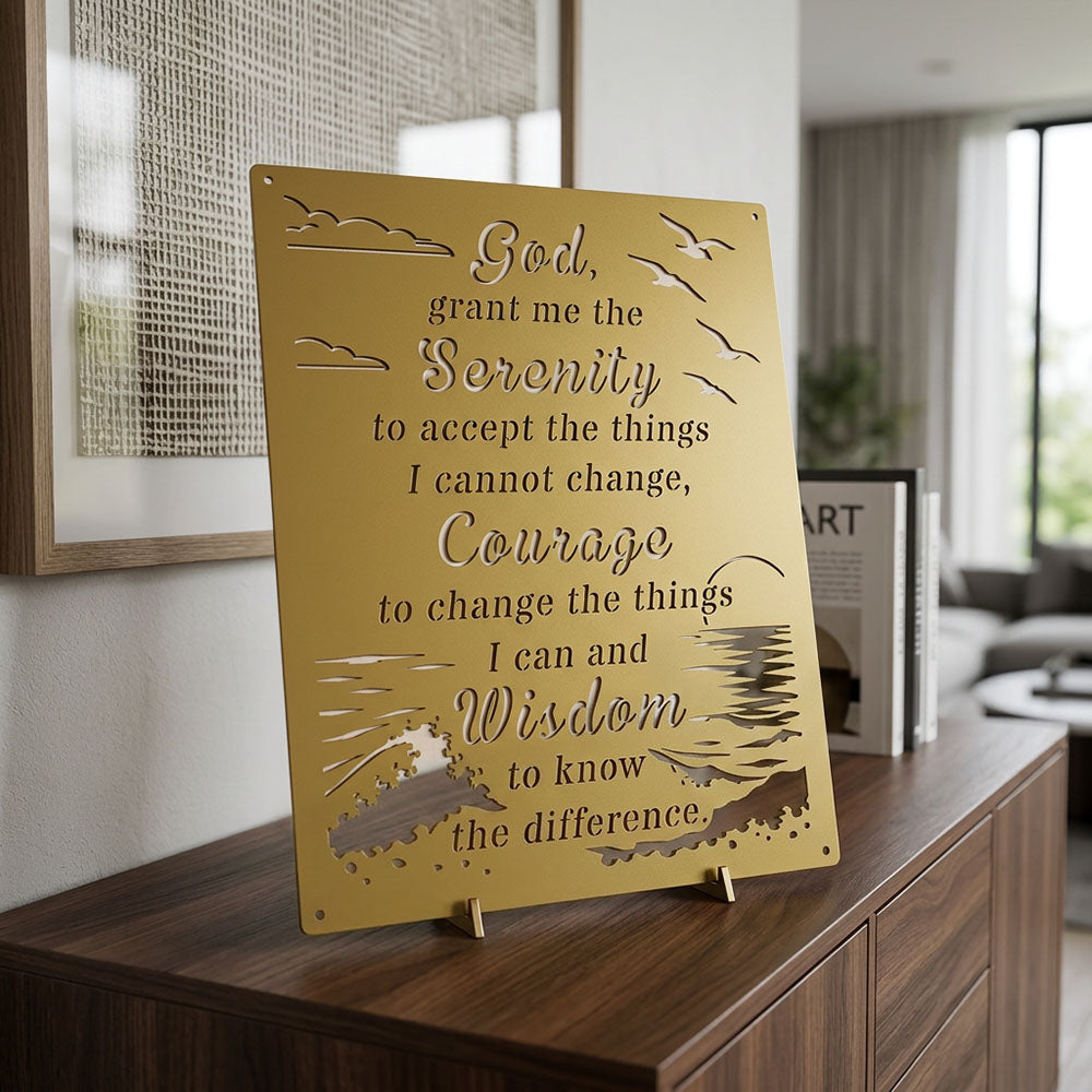 Serenity Prayer Metal Wall Art - RealSteel Center