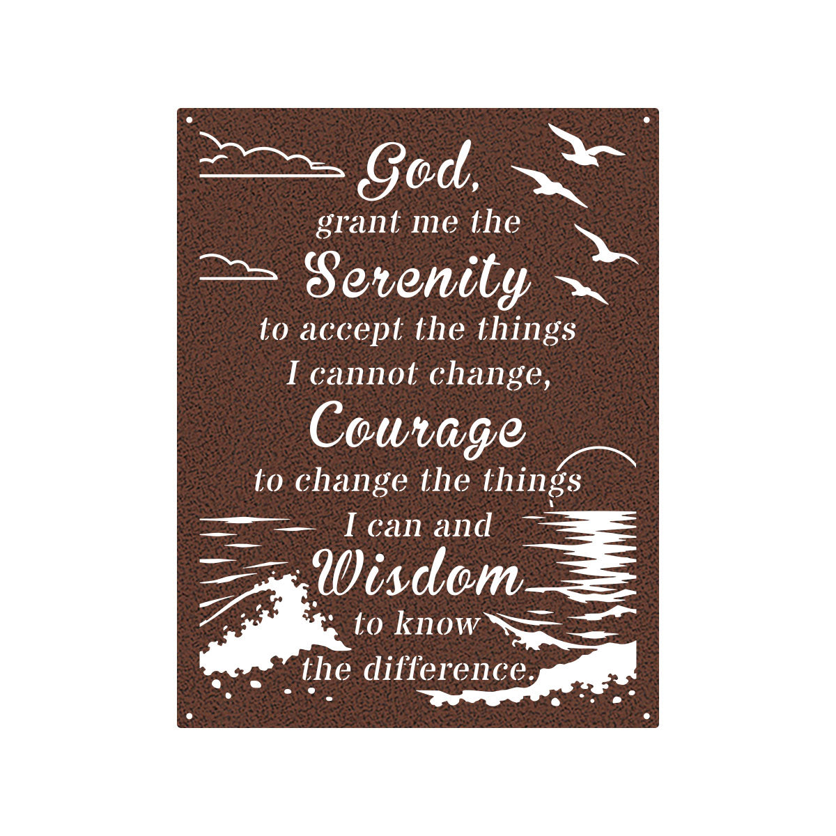 Serenity Prayer Metal Wall Art 14" × 18" / Penny Vein - RealSteel Center