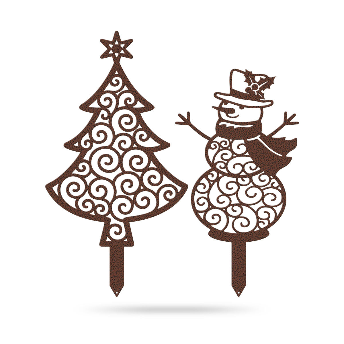 Happy Snowman Christmas Tree Garden Stake Set ASSORTED / Penny Vein - RealSteel Center