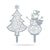 Happy Snowman Christmas Tree Garden Stake Set ASSORTED / Textured Silver - RealSteel Center