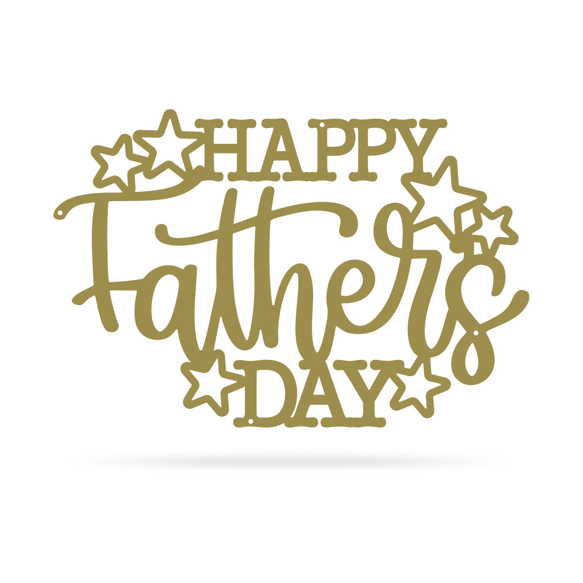 Happy Father's Day Wall Art 9"x14" / Gold - RealSteel Center