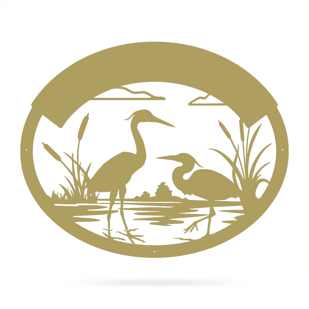 Herons Monogram 16"x20" / Gold - RealSteel Center